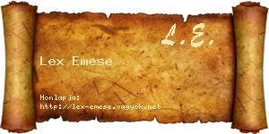 Lex Emese névjegykártya