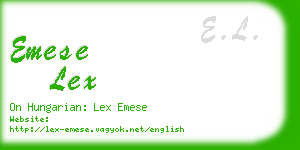 emese lex business card